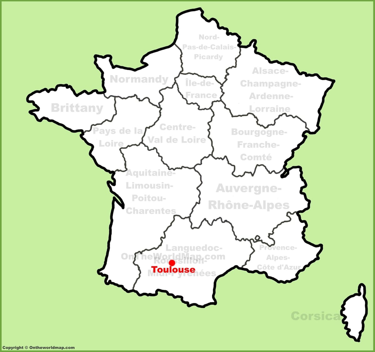 Toulouse xəritədə