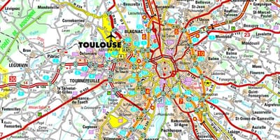 Kart Tuluza yol